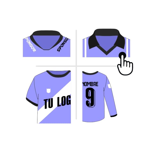 crea el diseño para tus camisetas de futbol personalizadas sublimadas - agrega tu nombre, numero y otros detalles