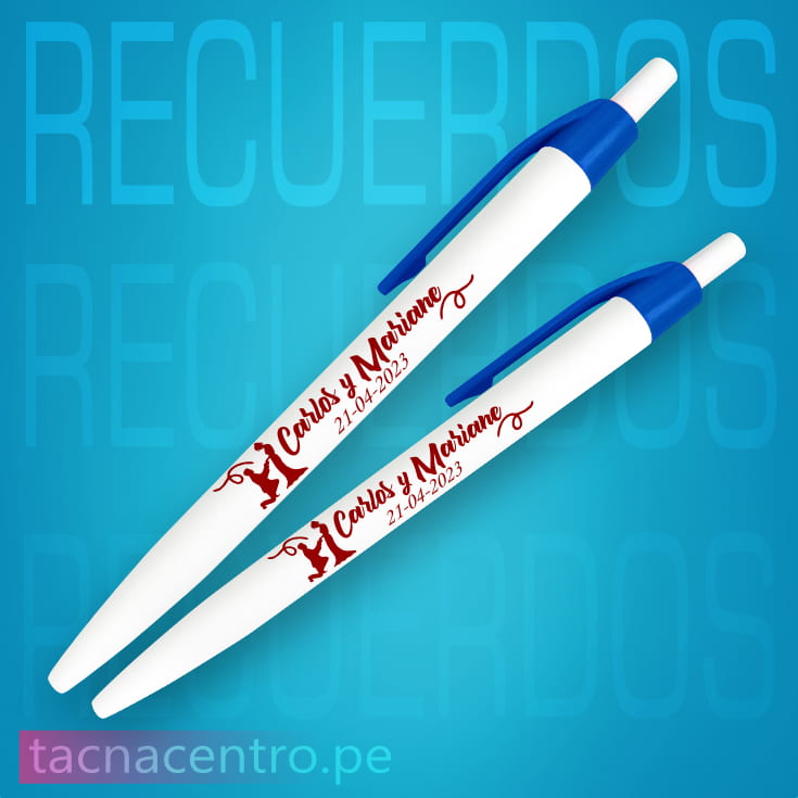lapicero de plastico economico con logo