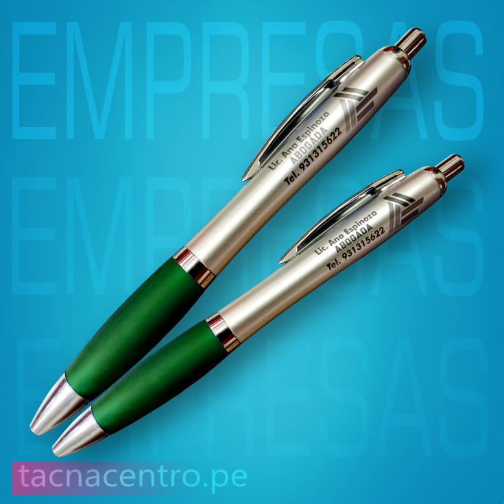 lapiceros de metal publicitarios con logo estampado