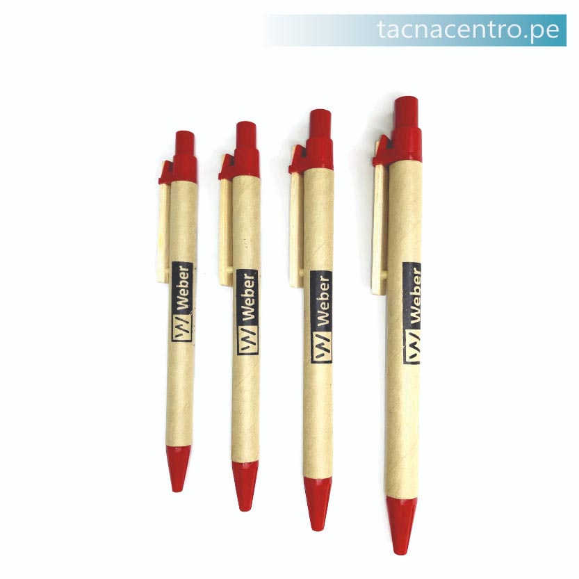 Venta al por mayor de lapiceros ecologicos publicitarios con logo realizada