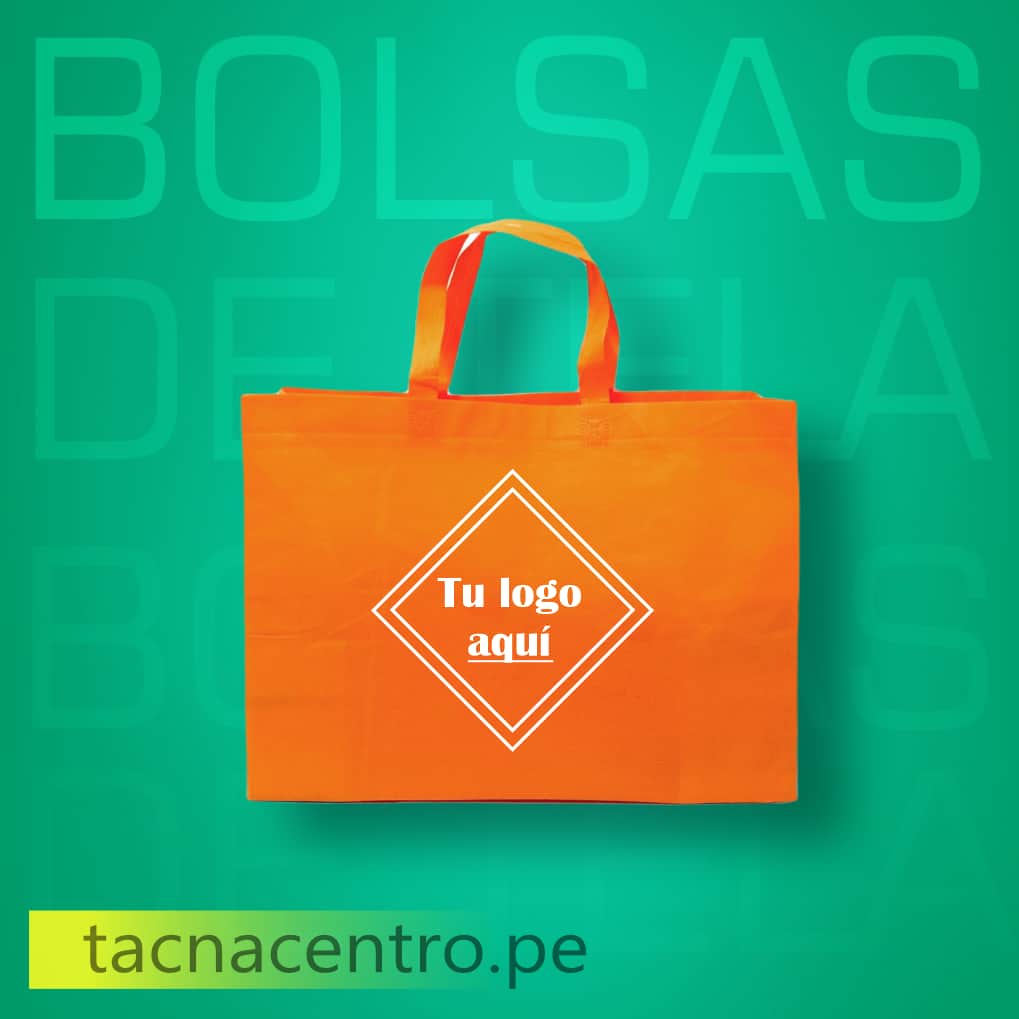 modelo bolsa de tela tnt friselina color amarillo con asa para personalizar con logo