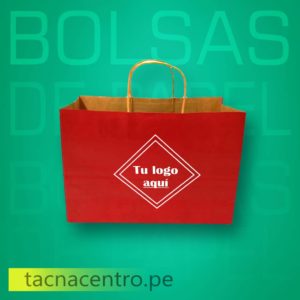 modelos bolsas de papel kraft ecologicas publicitarias para personalizar con logo