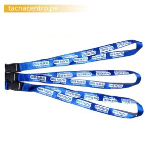 venta de lanyards personalizados con logo, cinta color azul peru precios por mayor