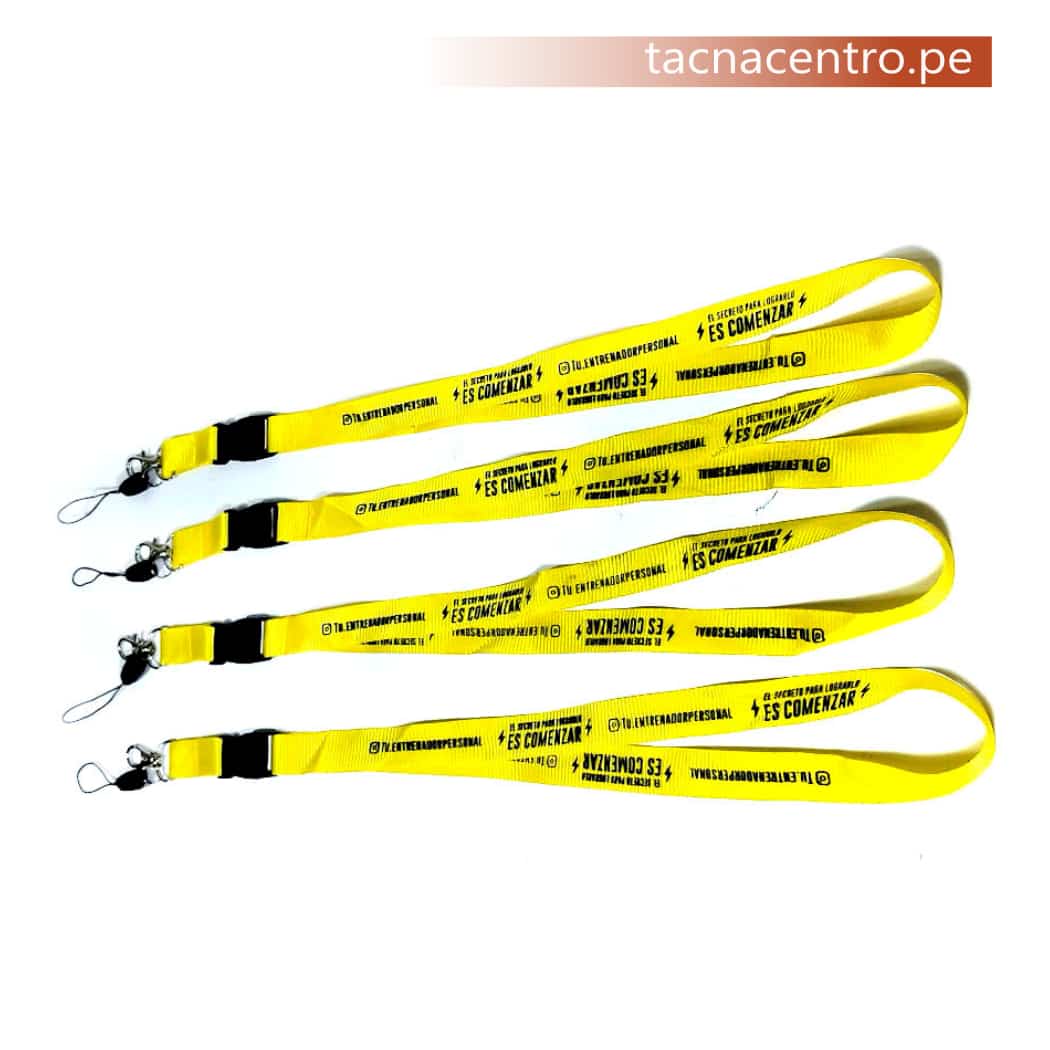 venta de lanyards personalizados color amarillo peru precios por mayor