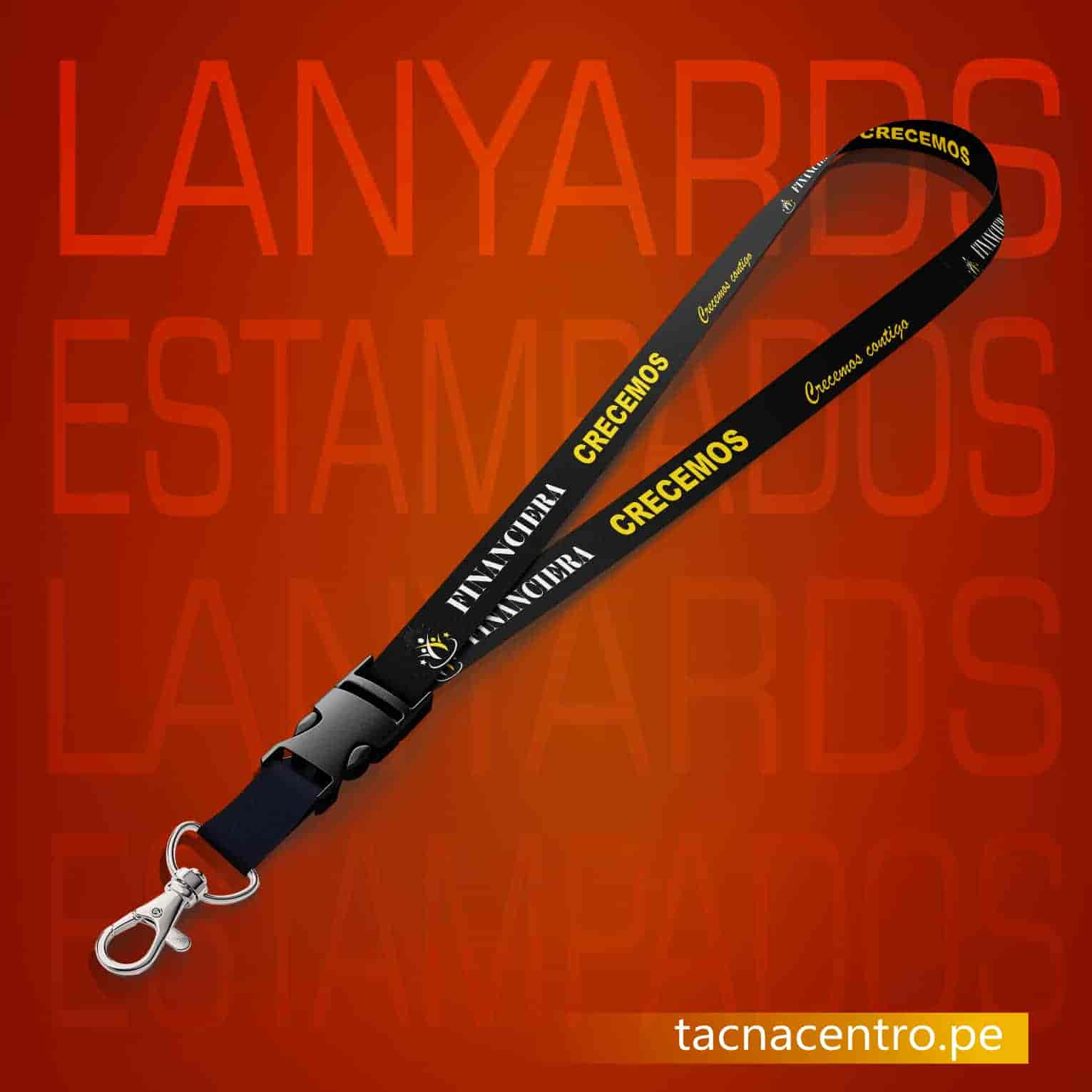 modelos lanyards personalizados con logo de financiera estampado cinta color negro, venta en peru precios por mayor tacna centro