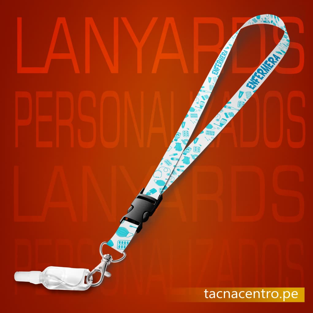 modelos lanyards personalizados sublimados con diseño para enfermera o medicina con atomizador, venta en peru precios por mayor tacna centro