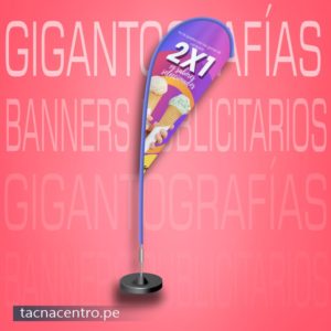 modelo de banner publicitario tipo bandera publicitaria venta de helados precios de fabrica tacna centro peru