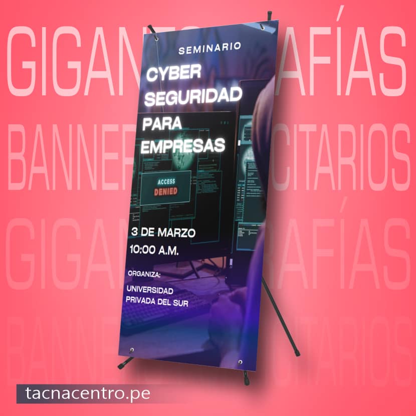 modelo de banner publicitario pendon araña diseño anuncio de seminario educativo de universidad precios de fabrica tacna centro peru