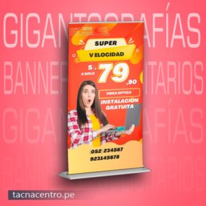 modelo de banner publicitario roll screen diseño para servicio de internet telefonia precios de fabrica tacna centro peru