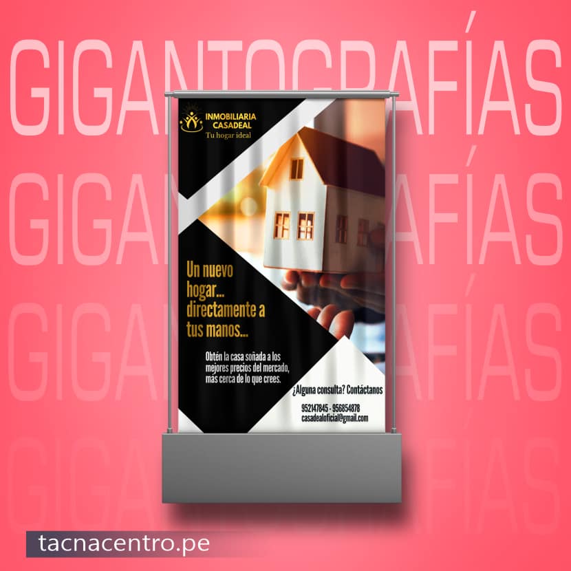 modelo de gigantografia para publicidad de inmobiliaria precios de fabrica tacna centro peru