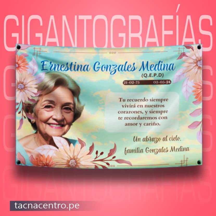 modelo de gigantografia publicitaria para difuntos fallecidos precios de fabrica tacna centro peru