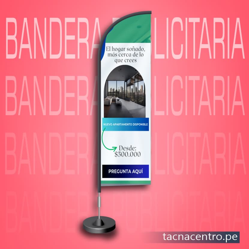 modelo de gigantografia tipo banner bandera publicitaria para inmobiliaria precios de fabrica tacna centro peru