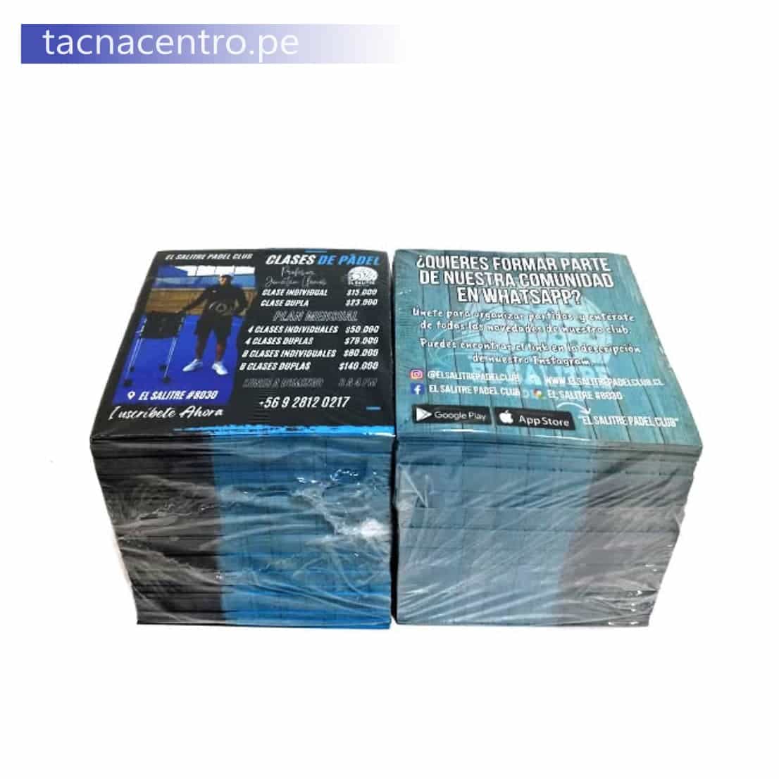 producto terminado venta por mayor de flyers publicitarios deportivos clases de padel - tacna centro peru