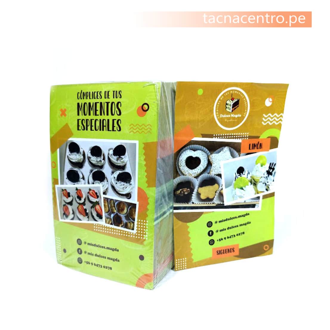 producto terminado venta por mayor de volantes publicitarios de comida, pasteleria, postres - tacna centro peru