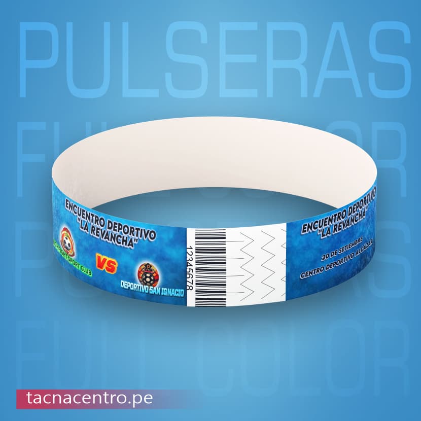 pulseras de papel tyvek con impresion full color y codigo de barra-venta precios por mayor-proveedores-de-tacna-centro peru