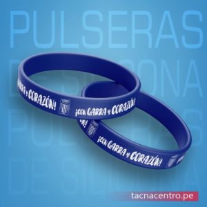 pulseras de silicona para eventos color azul frase de Alianza Lima - venta y fabricacion tacna centro peru