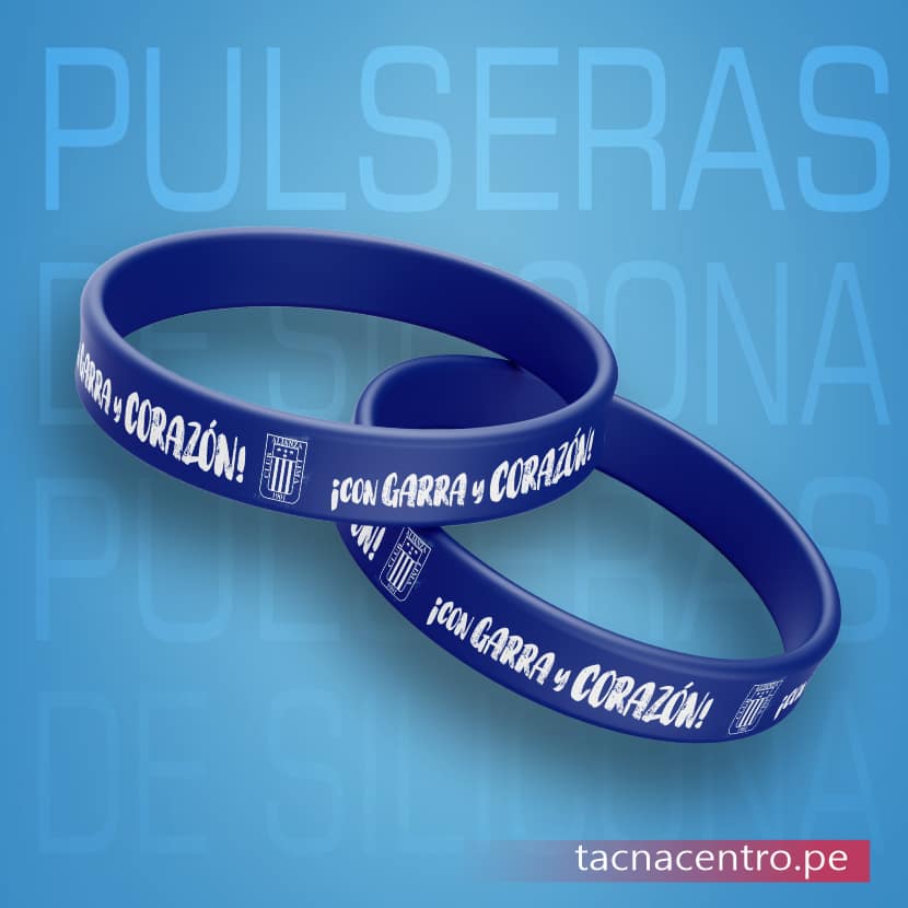 pulseras de silicona para eventos color azul frase de Alianza Lima - venta y fabricacion tacna centro peru