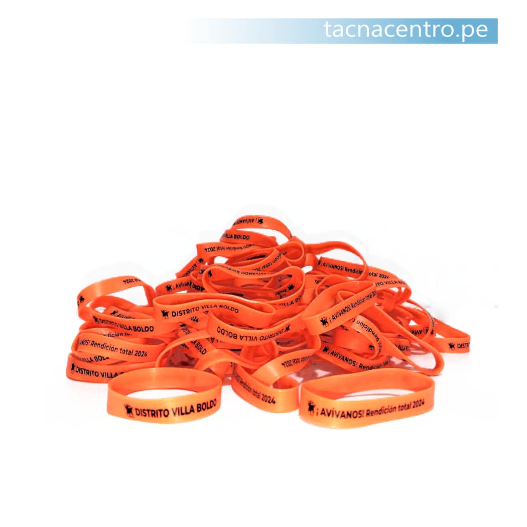 pulseras de silicona para eventos y fiestas precios por mayor con diseño y colores personalizados tacna centro peru