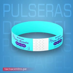 pulseras tyvek para evento de quinceañera -xv años-precios por mayor proveedores tacna centro peru
