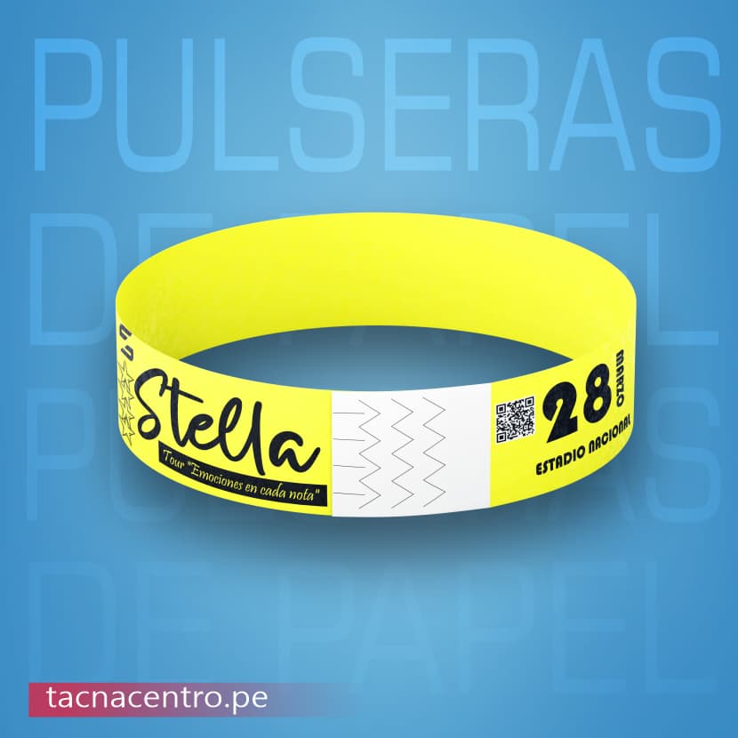 pulseras tyvek para eventos control de entrada concierto personalizado con QR de seguridad-precios por mayor proveedores tacna centro peru