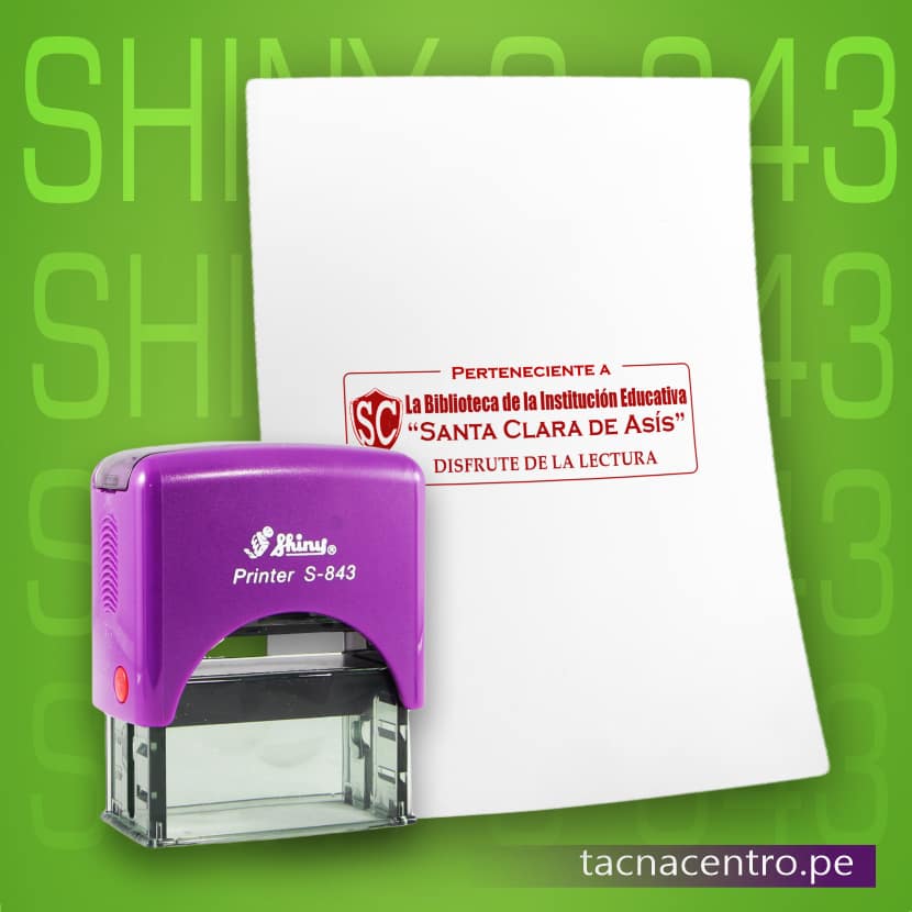 sello automatico personalizado para biblioteca ex libris shiny 843 tacna centro peru