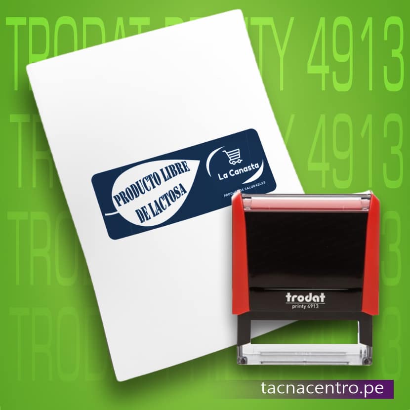 sello automatico personalizado para estampado de paquetes negocio trodat 4913 tacna centro peru