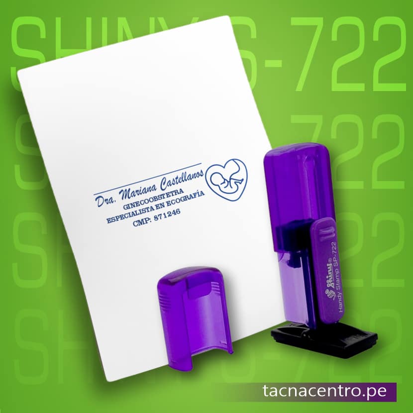 sello de bolsillo personalizado impresion en goma para medicos personal de salud tacna centro peru