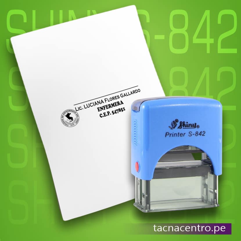sello para enfermeras automaticos personalizados shiny 842 tacna centro peru