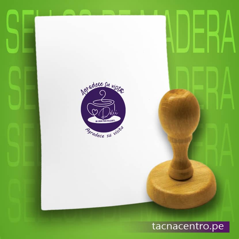 sellos de madera personalizados para estampar empaque tacna centro peru