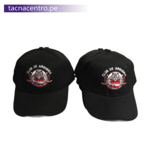 gorras publicitarias drill modelo jockey color negro con diseño bordado tacna centro peru