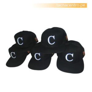 gorras publicitarias drill modelo snapback color negro con diseño bordado tacna centro peru