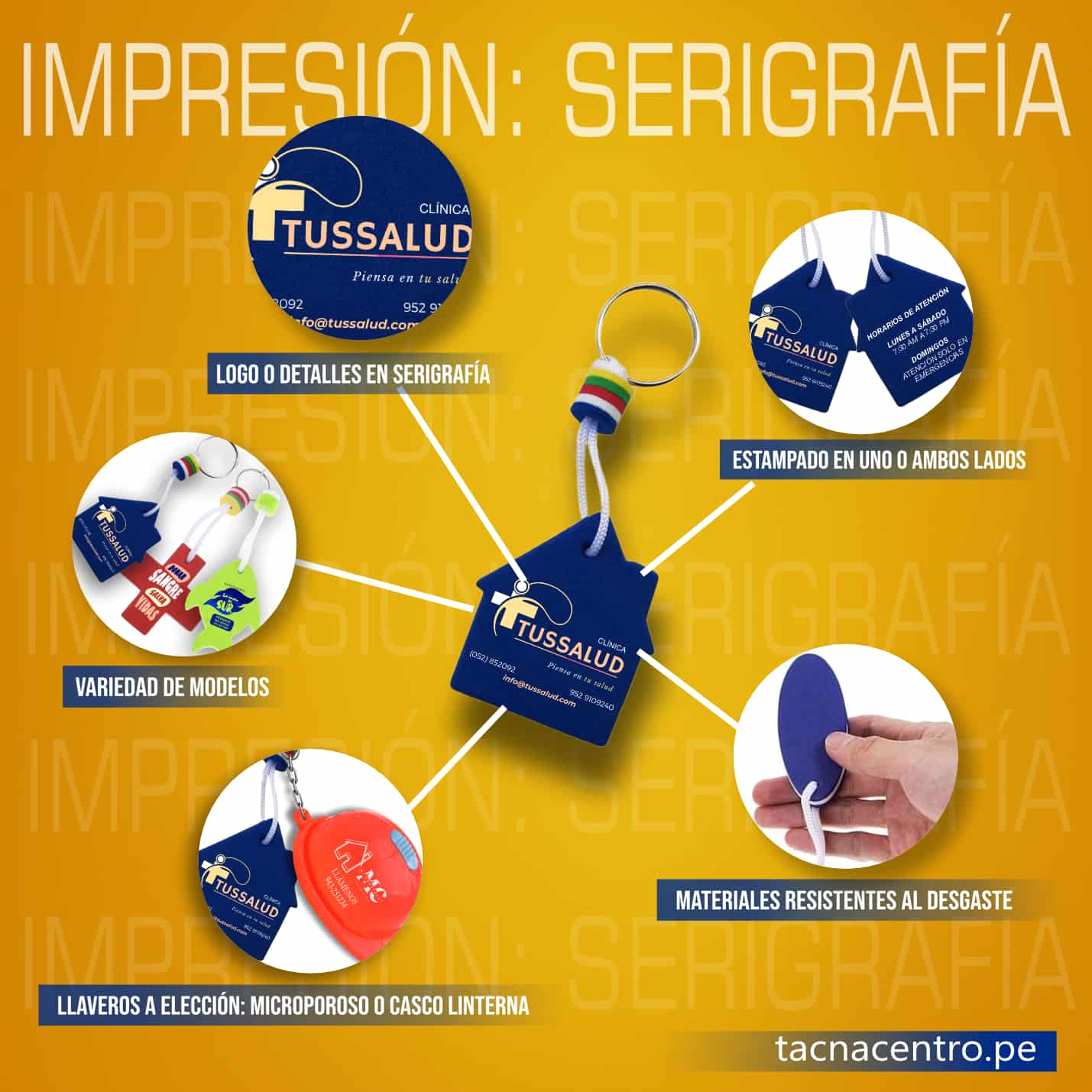 llaveros publicitarios personalizados detalle de impresion en serigrafia-tacna centro peru proveedores con precios mayoristas