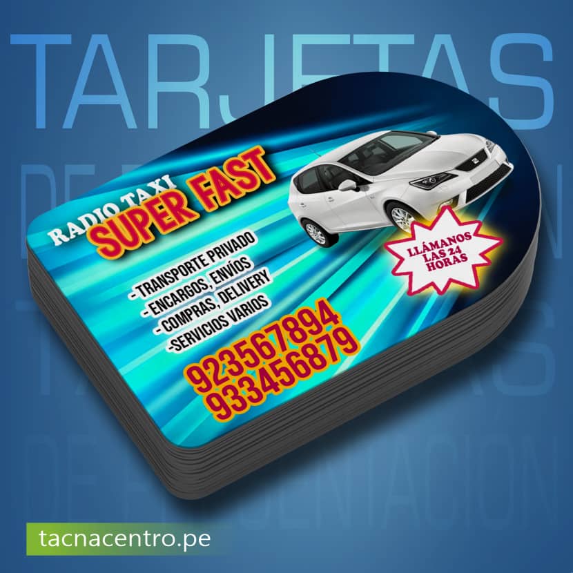 modelo de tarjeta de presentacion para taxi impresion dos caras tacna centro peru precios mayoristas