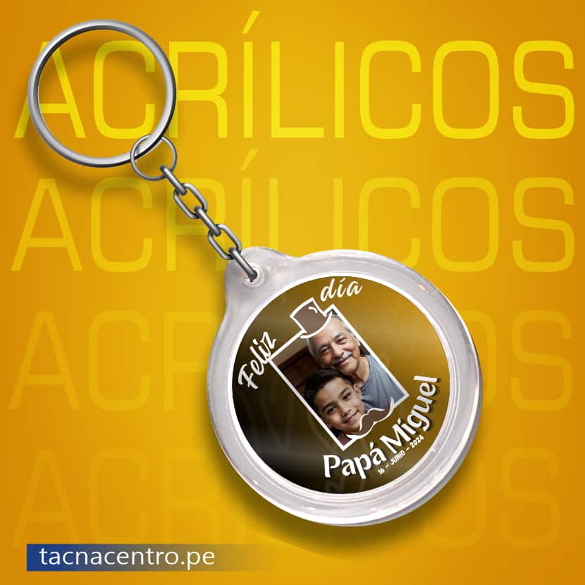 modelo llavero acrilico redondo publicitario personalizado para dia del padre- tacna centro peru proveedores con precios mayoristas