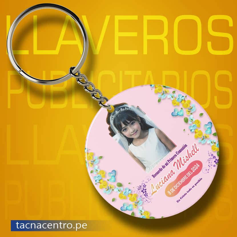 modelo llavero de metal chapita publicitario personalizado con foto-tacna centro peru proveedores con precios mayoristas