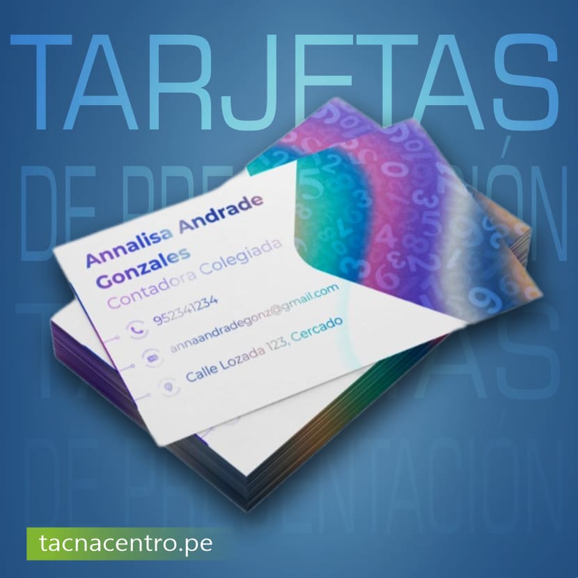 modelo tarjeta de presentacion tornasolada para contador tacna centro peru precios mayoristas