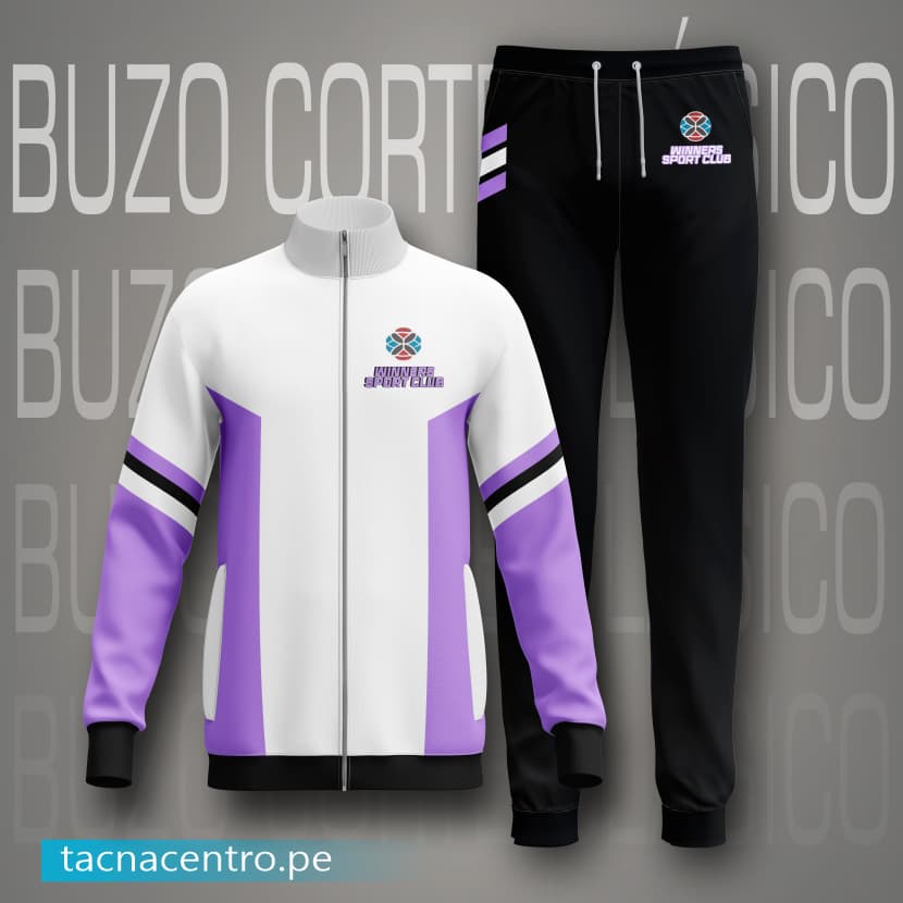 modelos de buzos deportivos personalizados tricolor morado blanco negro tacna centro peru