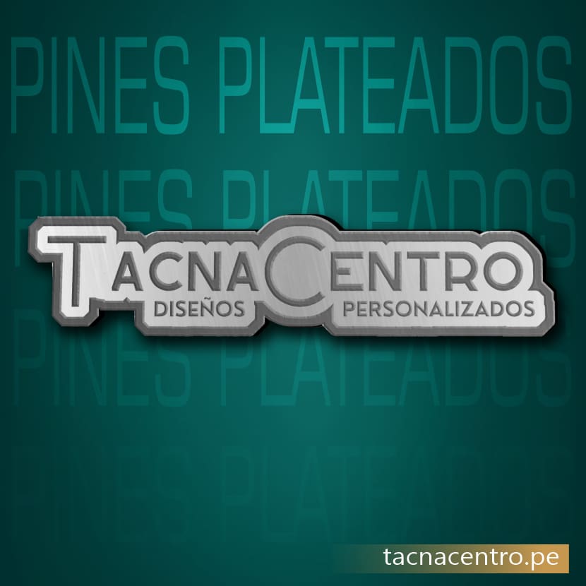 pin metalico plateado publicitario tacna centro peru