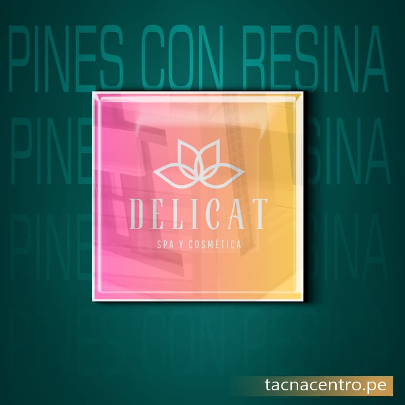 pin metalico resinado con diseño sublimado para spa y cosmetica tacna centro peru