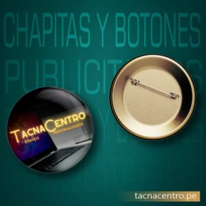 pin metalico tipo boton publicitario personalizado con diseño para tienda online tacna centro peru