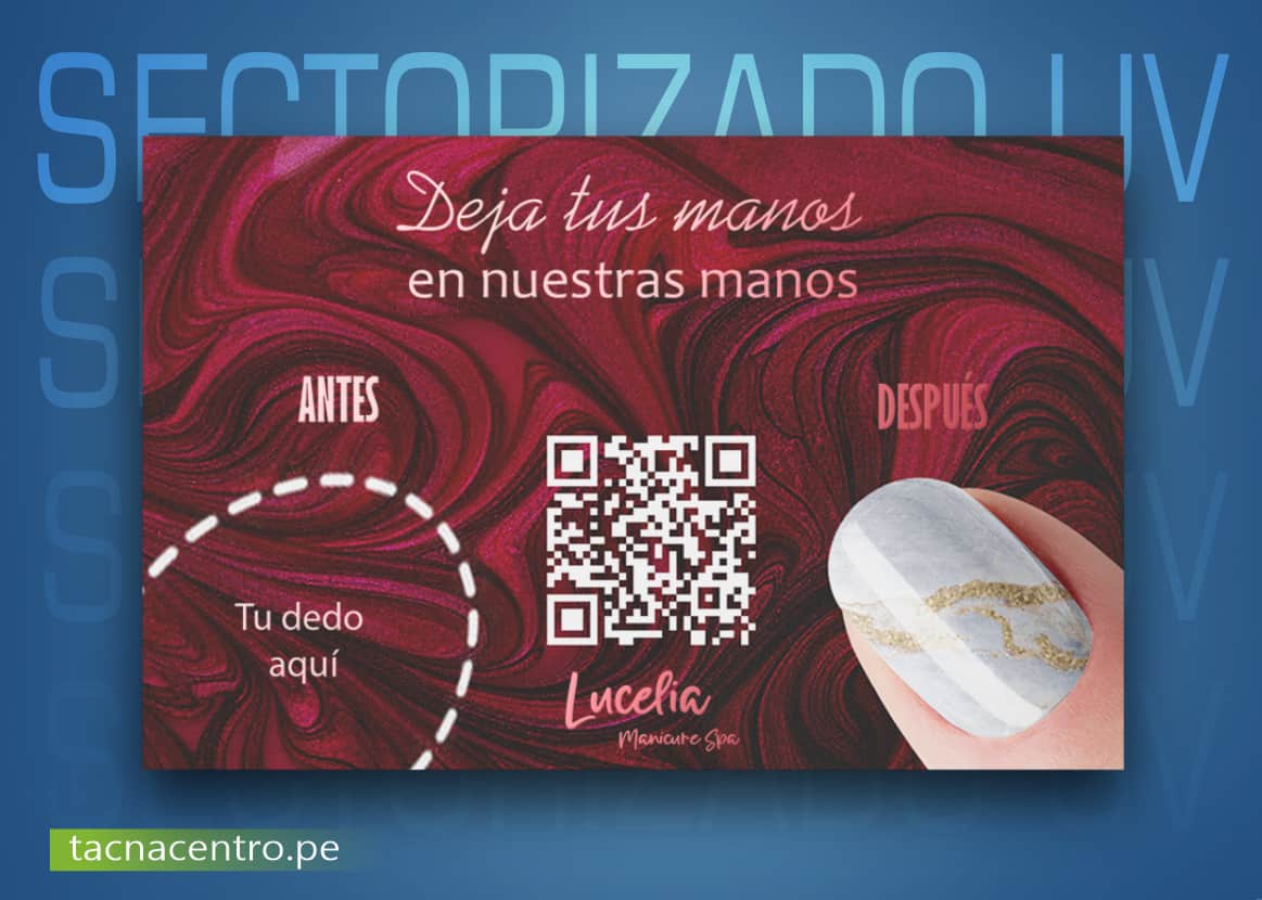 tarjeta de presentacion sectorizado y mate para centro manicure spa tacna centro peru-precios mayoristas
